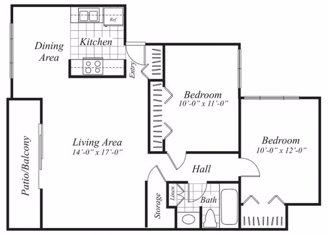 Unit PE856B MA830C floor plan
